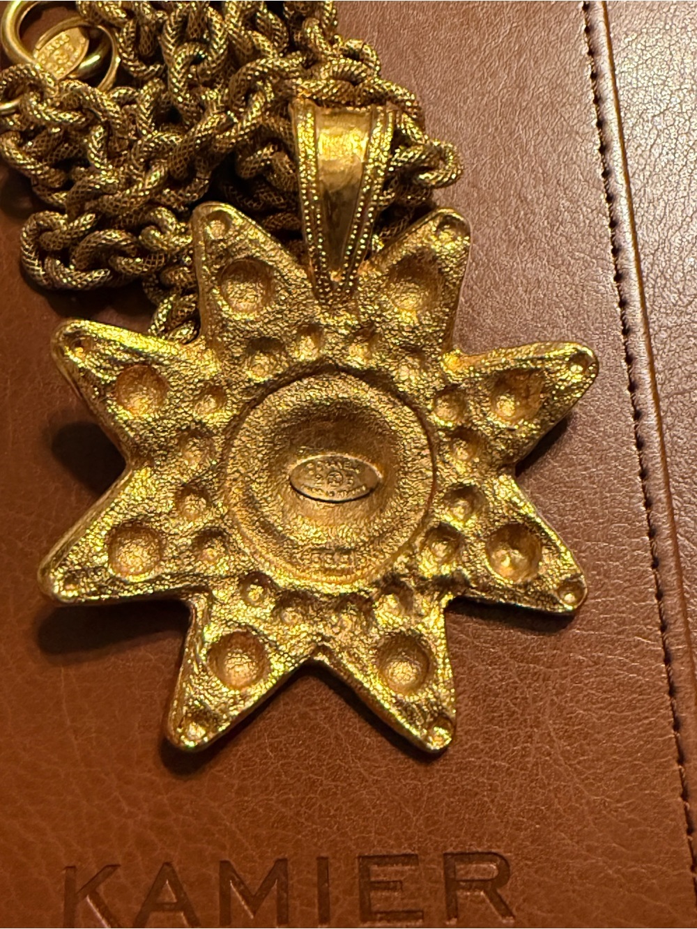 Chanel Vintage CC Star Pendant Long Necklace Metal XL Gold - Picture 5 of 7